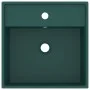 Luxurious square sink with overflow dark green ceramic 41x41cm by vidaXL, Sinks - Ref: Foro24-146948, Price: 87,29 €, Discoun...