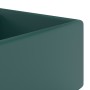 Luxurious square sink with overflow dark green ceramic 41x41cm by vidaXL, Sinks - Ref: Foro24-146948, Price: 88,77 €, Discoun...