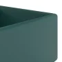 Luxurious square sink with overflow dark green ceramic 41x41cm by vidaXL, Sinks - Ref: Foro24-146948, Price: 87,29 €, Discoun...