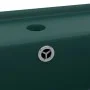 Luxurious square sink with overflow dark green ceramic 41x41cm by vidaXL, Sinks - Ref: Foro24-146948, Price: 87,29 €, Discoun...