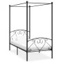 Estructura de cama con dosel metal negro 120x200 cm de vidaXL, Camas y somieres - Ref: Foro24-284435, Precio: 101,16 €, Descu...