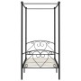 Estructura de cama con dosel metal negro 120x200 cm de vidaXL, Camas y somieres - Ref: Foro24-284435, Precio: 102,45 €, Descu...