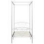 Weißer Himmelbettrahmen aus Metall, 90 x 200 cm von vidaXL, Betten und Lattenroste - Ref: Foro24-284426, Preis: 138,50 €, Rab...