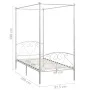 Estructura de cama con dosel metal blanco 90x200 cm de vidaXL, Camas y somieres - Ref: Foro24-284426, Precio: 158,63 €, Descu...