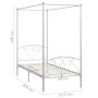 Weißer Himmelbettrahmen aus Metall, 90 x 200 cm von vidaXL, Betten und Lattenroste - Ref: Foro24-284426, Preis: 138,50 €, Rab...