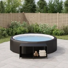 Lagerregale 2 Einheiten aus schwarzem synthetischem Rattan von vidaXL, Pool- und Spa-Zubehör - Ref: Foro24-362264, Preis: 165...