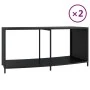 Storage shelves 2 units black synthetic rattan by vidaXL, Pool and spa accessories - Ref: Foro24-362264, Price: 172,35 €, Dis...