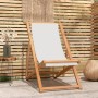 Cremefarbener Gartenstuhl aus Teakholz, 56 x 105 x 96 cm von vidaXL, Gartenstühle - Ref: Foro24-43802, Preis: 85,11 €, Rabatt: %