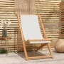 Silla de jardín de teca color crema 56x105x96 cm de vidaXL, Sillas de jardín - Ref: Foro24-43802, Precio: 75,23 €, Descuento: %