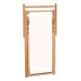 Silla de jardín de teca color crema 56x105x96 cm