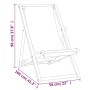 Cremefarbener Gartenstuhl aus Teakholz, 56 x 105 x 96 cm von vidaXL, Gartenstühle - Ref: Foro24-43802, Preis: 85,11 €, Rabatt: %