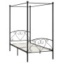 Estructura de cama con dosel metal negro 100x200 cm de vidaXL, Camas y somieres - Ref: Foro24-284434, Precio: 87,37 €, Descue...