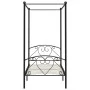 Estructura de cama con dosel metal negro 100x200 cm de vidaXL, Camas y somieres - Ref: Foro24-284434, Precio: 87,00 €, Descue...