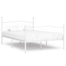 Bettgestell mit Lattenrost aus weißem Metall, 120 x 200 cm von vidaXL, Betten und Lattenroste - Ref: Foro24-284449, Preis: 15...