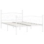 Bed frame with white metal slatted base 120x200 cm by vidaXL, Beds and slatted bases - Ref: Foro24-284449, Price: 151,44 €, D...