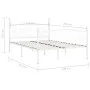Bed frame with white metal slatted base 120x200 cm by vidaXL, Beds and slatted bases - Ref: Foro24-284449, Price: 148,62 €, D...
