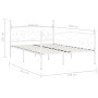 Bettgestell mit Lattenrost aus weißem Metall, 120 x 200 cm von vidaXL, Betten und Lattenroste - Ref: Foro24-284449, Preis: 15...