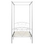 White metal canopy bed frame 100x200 cm by vidaXL, Beds and slatted bases - Ref: Foro24-284427, Price: 152,28 €, Discount: %