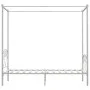 White metal canopy bed frame 100x200 cm by vidaXL, Beds and slatted bases - Ref: Foro24-284427, Price: 141,17 €, Discount: %