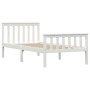 Estructura de cama de madera maciza de pino blanco 100x200 cm de vidaXL, Camas y somieres - Ref: Foro24-283215, Precio: 121,6...