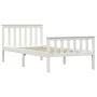 Estructura de cama de madera maciza de pino blanco 100x200 cm de vidaXL, Camas y somieres - Ref: Foro24-283215, Precio: 146,7...