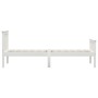 Estructura de cama de madera maciza de pino blanco 100x200 cm de vidaXL, Camas y somieres - Ref: Foro24-283215, Precio: 121,6...