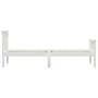 Estructura de cama de madera maciza de pino blanco 100x200 cm de vidaXL, Camas y somieres - Ref: Foro24-283215, Precio: 146,7...