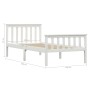Estructura de cama de madera maciza de pino blanco 100x200 cm de vidaXL, Camas y somieres - Ref: Foro24-283215, Precio: 121,6...
