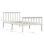 Estructura de cama de madera maciza de pino blanco 100x200 cm de vidaXL, Camas y somieres - Ref: Foro24-283215, Precio: 146,7...