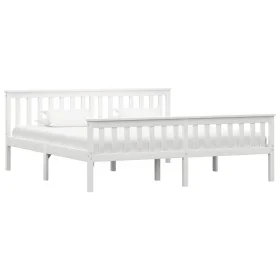 White solid pine wood bed frame 180x200 cm by vidaXL, Beds and slatted bases - Ref: Foro24-283219, Price: 210,53 €, Discount: %