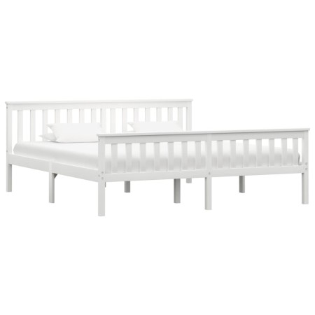 Estructura de cama madera de pino maciza blanca 180x200 cm de vidaXL, Camas y somieres - Ref: Foro24-283219, Precio: 213,79 €...