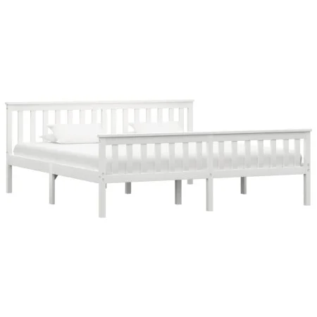 White solid pine wood bed frame 180x200 cm by vidaXL, Beds and slatted bases - Ref: Foro24-283219, Price: 210,53 €, Discount: %