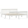 Estructura de cama madera de pino maciza blanca 180x200 cm de vidaXL, Camas y somieres - Ref: Foro24-283219, Precio: 213,79 €...