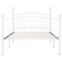 Bettgestell mit Lattenrost aus weißem Metall, 100 x 200 cm von vidaXL, Betten und Lattenroste - Ref: Foro24-284448, Preis: 10...