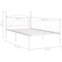 Estructura de cama con somier metal blanco 100x200 cm de vidaXL, Camas y somieres - Ref: Foro24-284448, Precio: 99,28 €, Desc...