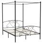Estructura de cama con dosel metal negro 140x200 cm de vidaXL, Camas y somieres - Ref: Foro24-284436, Precio: 236,36 €, Descu...