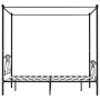 Estructura de cama con dosel metal negro 140x200 cm de vidaXL, Camas y somieres - Ref: Foro24-284436, Precio: 236,36 €, Descu...
