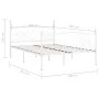 Bed frame with white metal slatted base 160x200 cm by vidaXL, Beds and slatted bases - Ref: Foro24-284451, Price: 176,84 €, D...