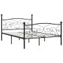 Bed frame with black metal slatted base 120x200 cm by vidaXL, Beds and slatted bases - Ref: Foro24-284456, Price: 168,63 €, D...