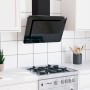 Stainless steel extractor hood black tempered glass 60 cm by vidaXL, Extractors - Ref: Foro24-51662, Price: 187,21 €, Discoun...