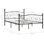 Bed frame with black metal slatted base 120x200 cm by vidaXL, Beds and slatted bases - Ref: Foro24-284456, Price: 170,49 €, D...