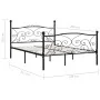 Bed frame with black metal slatted base 120x200 cm by vidaXL, Beds and slatted bases - Ref: Foro24-284456, Price: 168,63 €, D...