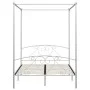 Estructura de cama con dosel metal blanco 160x200 cm de vidaXL, Camas y somieres - Ref: Foro24-284430, Precio: 201,80 €, Desc...