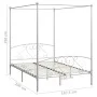 White metal canopy bed frame 160x200 cm by vidaXL, Beds and slatted bases - Ref: Foro24-284430, Price: 206,03 €, Discount: %