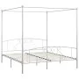 Estructura de cama con dosel metal blanco 200x200 cm de vidaXL, Camas y somieres - Ref: Foro24-284432, Precio: 132,41 €, Desc...