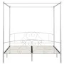 Estructura de cama con dosel metal blanco 200x200 cm de vidaXL, Camas y somieres - Ref: Foro24-284432, Precio: 132,41 €, Desc...