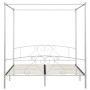Weißer Himmelbettrahmen aus Metall, 200 x 200 cm von vidaXL, Betten und Lattenroste - Ref: Foro24-284432, Preis: 144,10 €, Ra...