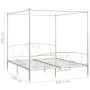 White metal canopy bed frame 200x200 cm by vidaXL, Beds and slatted bases - Ref: Foro24-284432, Price: 132,41 €, Discount: %