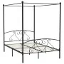 Black metal canopy bed frame 160x200 cm by vidaXL, Beds and slatted bases - Ref: Foro24-284437, Price: 233,72 €, Discount: %