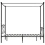 Black metal canopy bed frame 160x200 cm by vidaXL, Beds and slatted bases - Ref: Foro24-284437, Price: 233,72 €, Discount: %